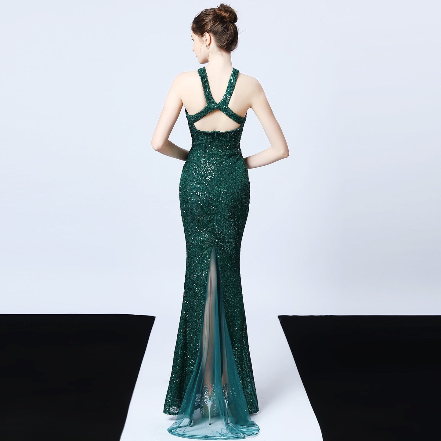 Glamorous Sequin Evening Dress