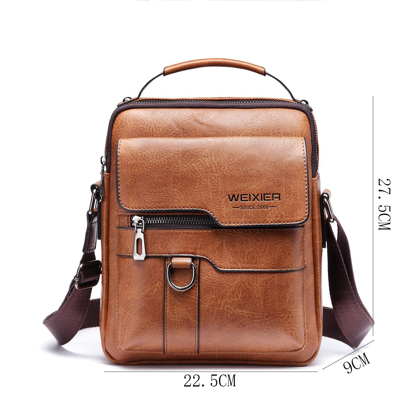 Men’s Retro PU Leather Messenger Bag