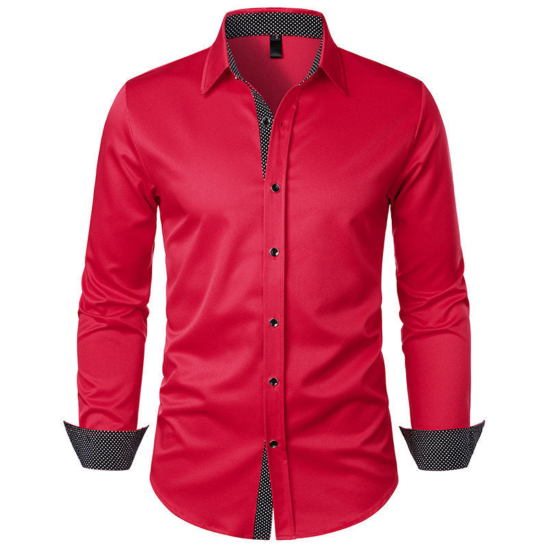 Men's Autumn Winter Patchwork Shirt