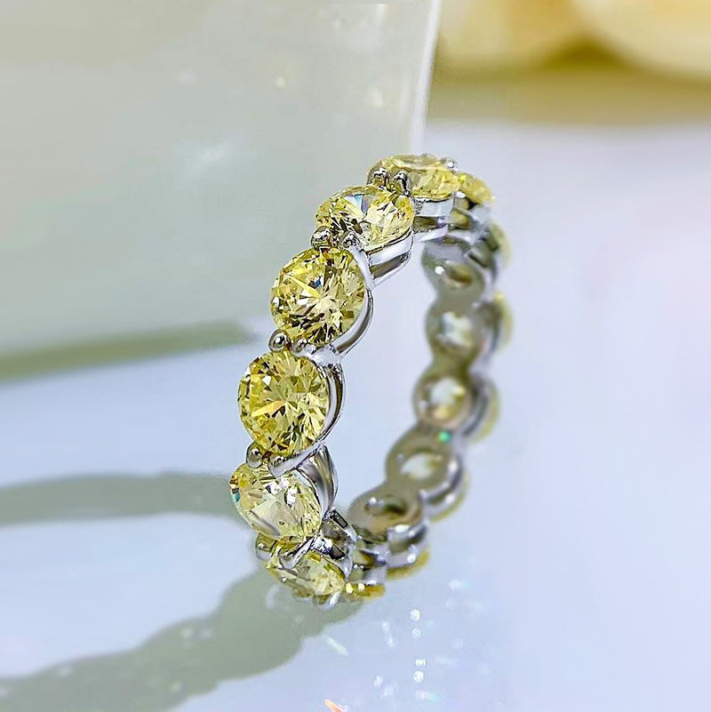S925 Silver Moissanite Ring