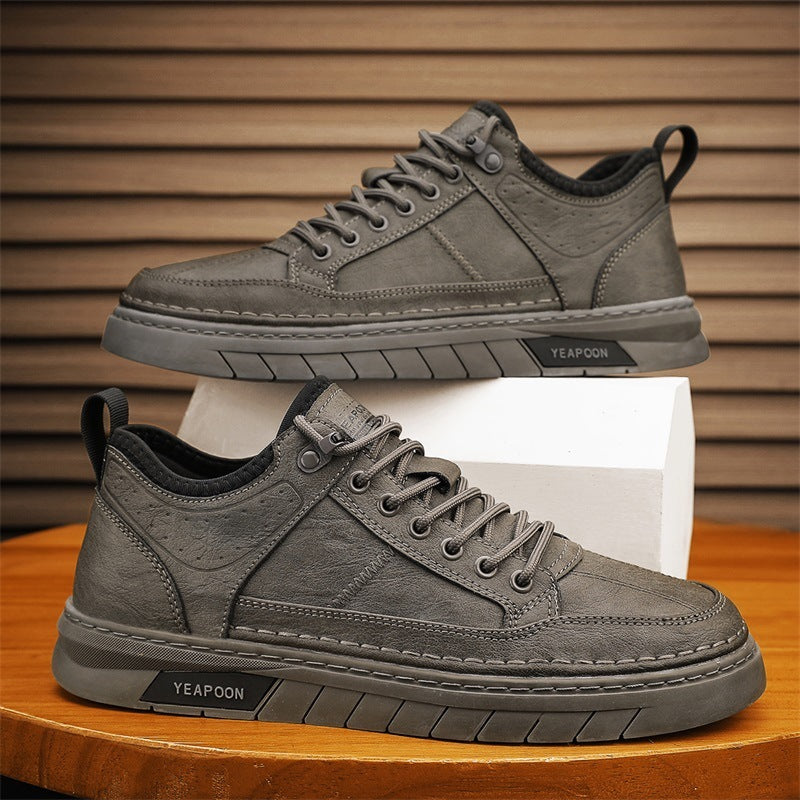 Men's Low-top Trendy Leather Non-slip Shoes