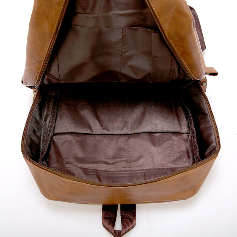 Men's PU Leisure Travel Backpack