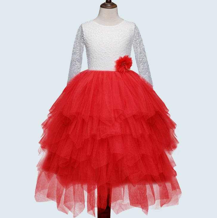 Autumn Lace Princess Dress Girls