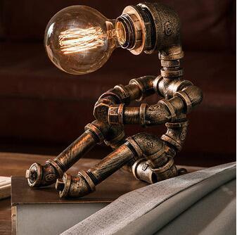 Robot Water Pipe Bedside Desk Lamp