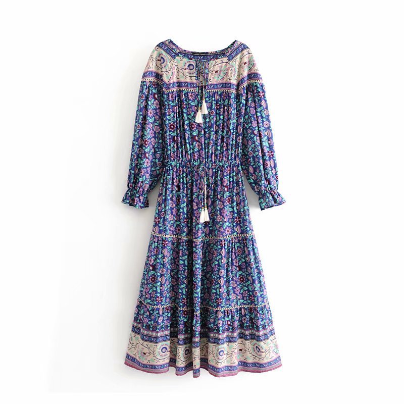 Statement Print Long Dress