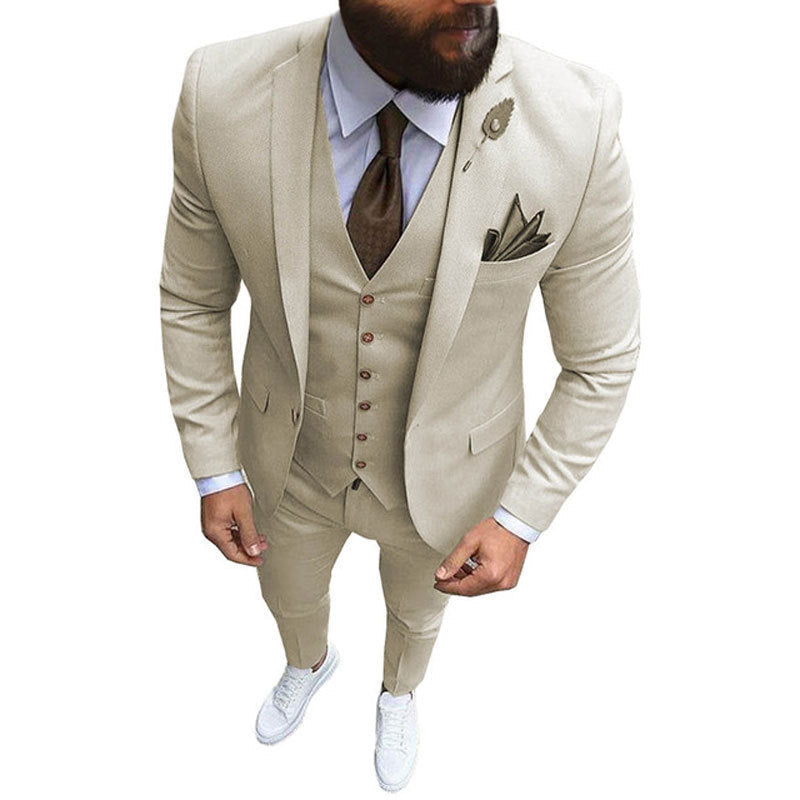 Men's Three-piece Vest Suit