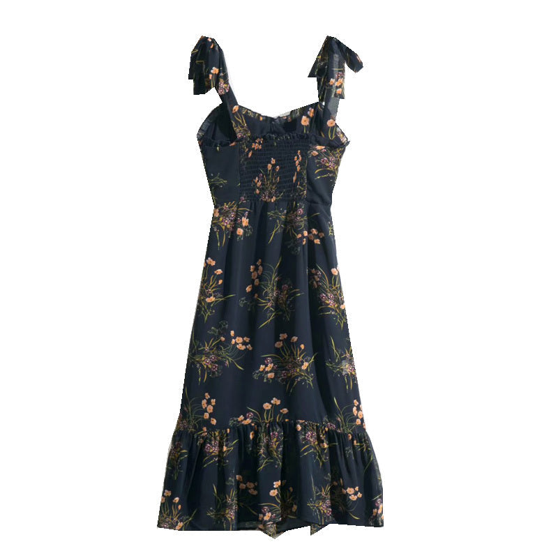 Chic Ruffled Neckline Dress