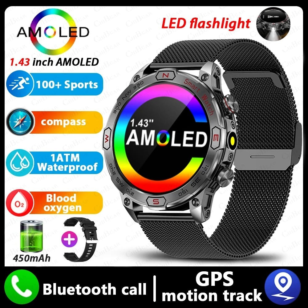 HD AMOLED Bluetooth Smartwatch