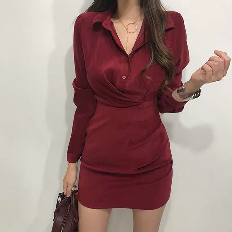 Retro Slim Waist Dress