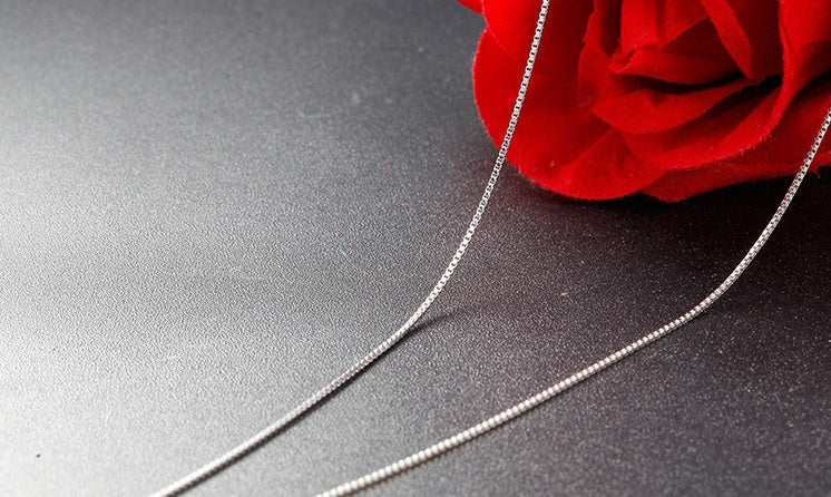Silver necklace with chain