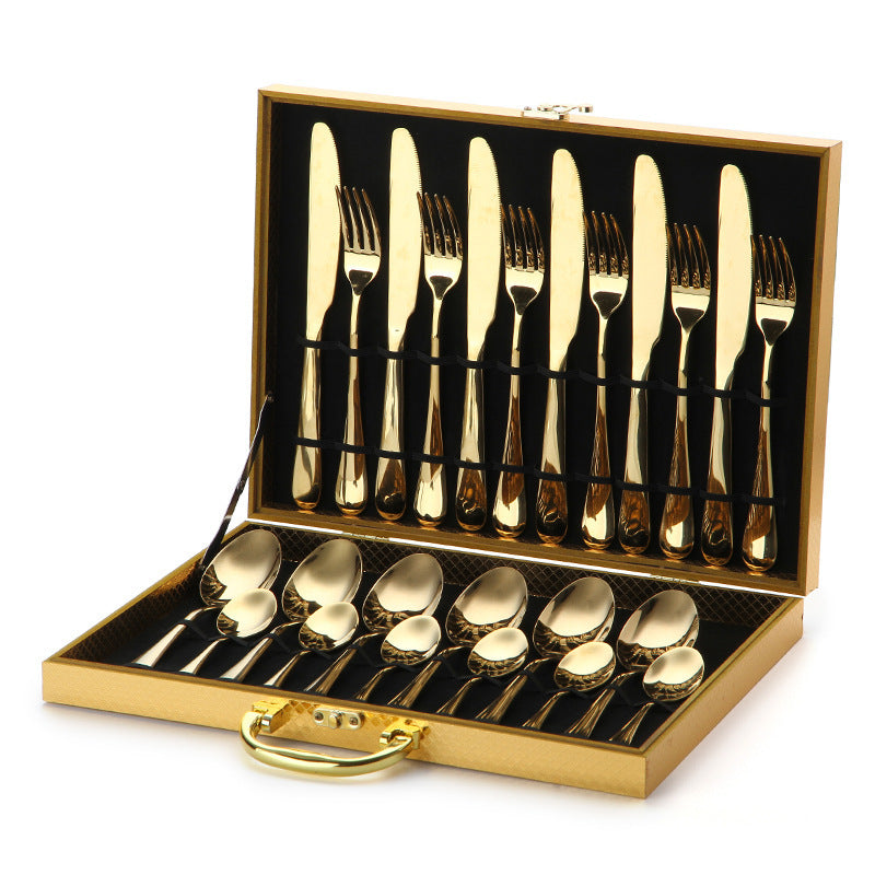 Golden Western Knife & Fork Set