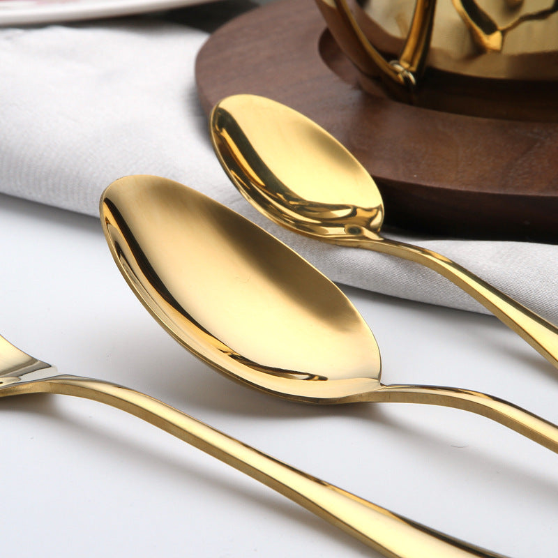Golden Western Knife & Fork Set