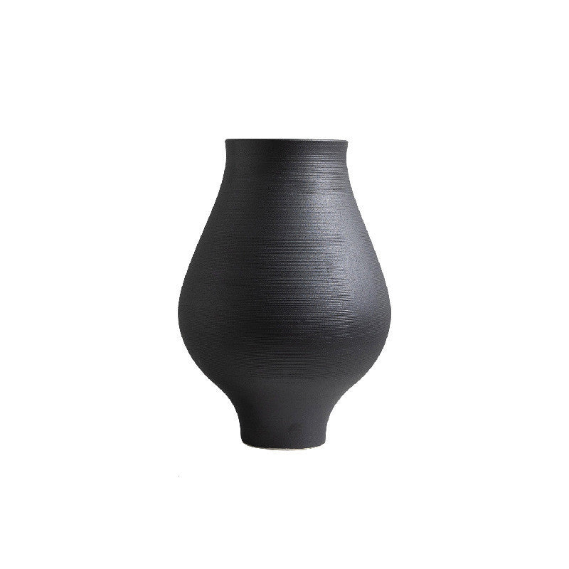 Modern Matte Black Vase Decor