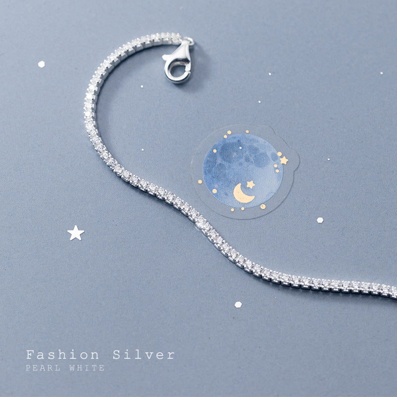 S925 Silver Sparkling Diamond Bracelet