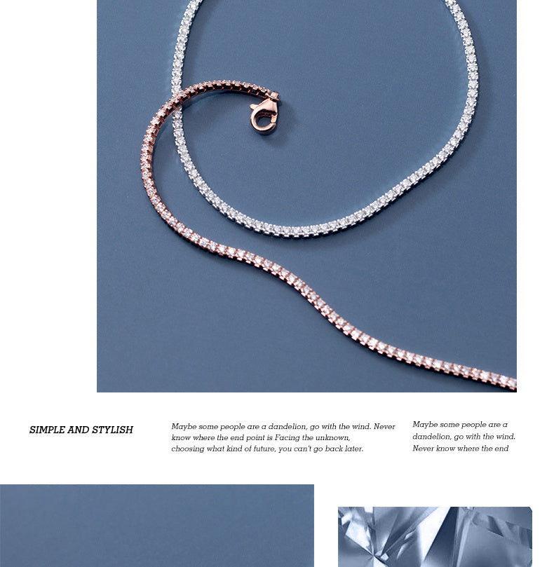 S925 Silver Sparkling Diamond Bracelet