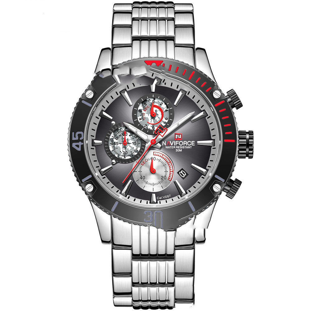 Men's Waterproof Multifunction Quartz Watch