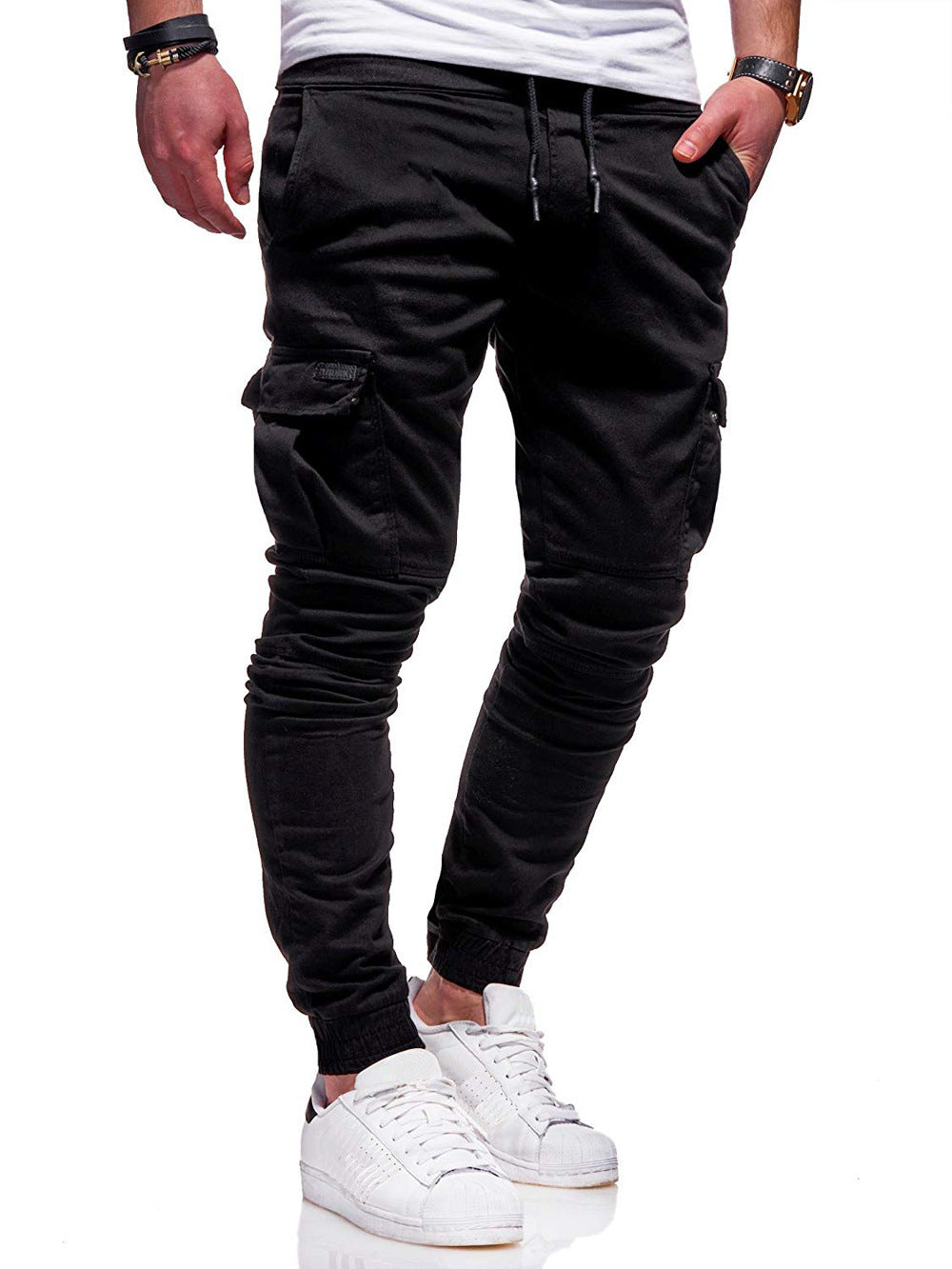 Elastic Tethered Sports Baggy Jogging Pants
