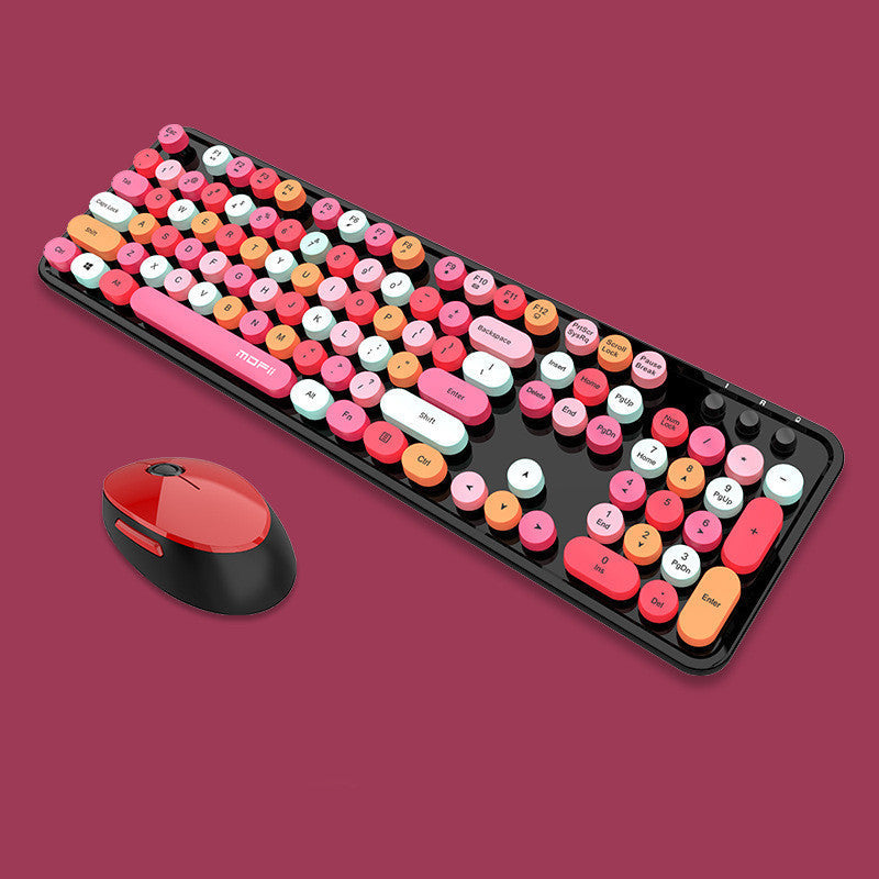 Cute Wireless Keyboard & Mouse Set for Girls.