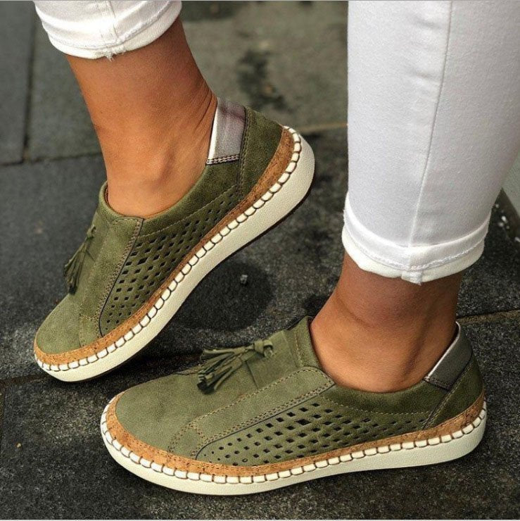 Lace-up Two-tone Low-top Shoes
