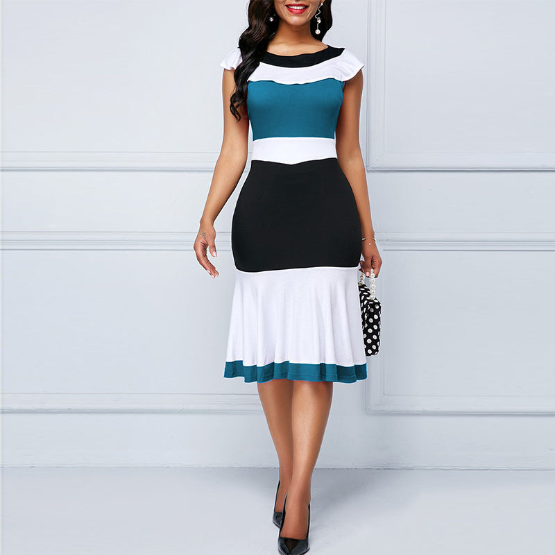 Chic Sleeveless Ruffled Dress