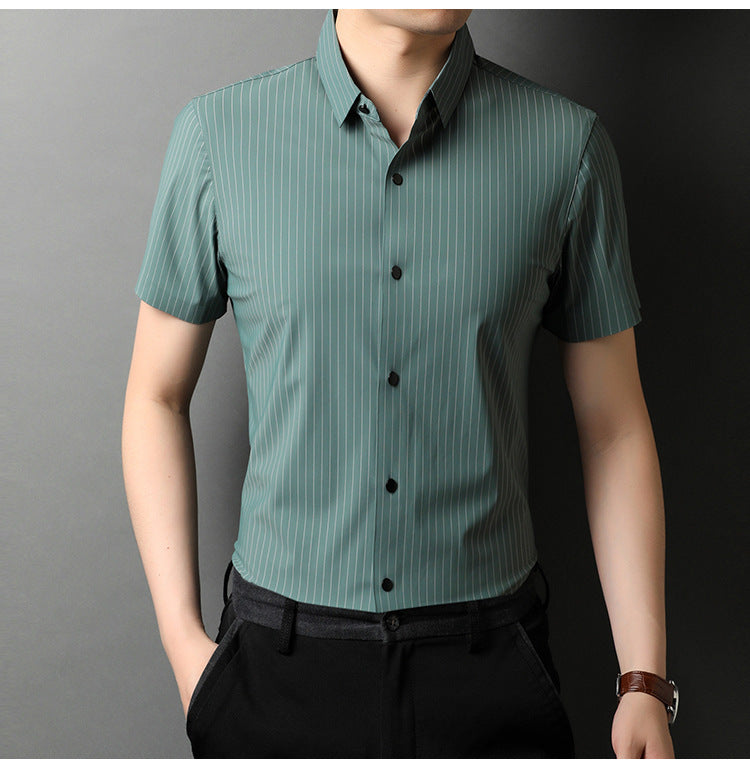 Lapel Business Shirt Short Sleeve
