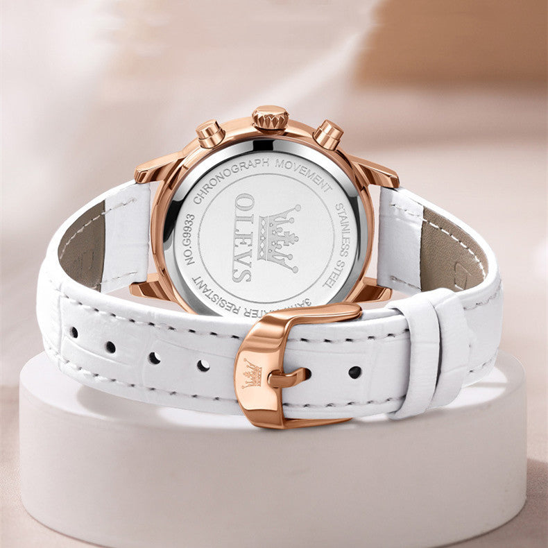 Women’s Diamond Quartz Multifunction OLEVS Watch