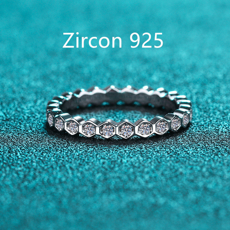 S925 Silver Diamond Wedding Ring