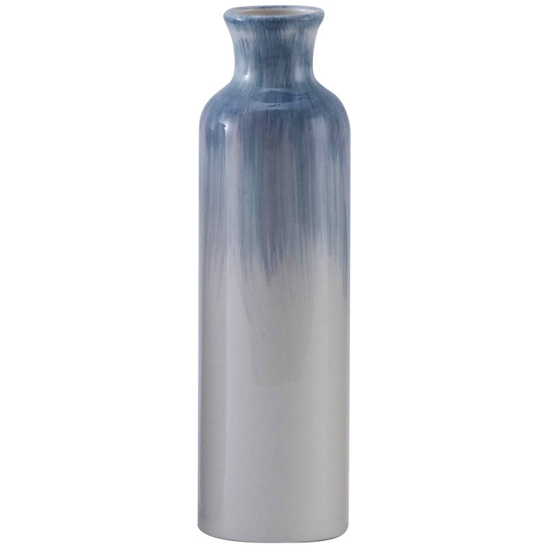 Hand-Painted Blue Ceramic Vase