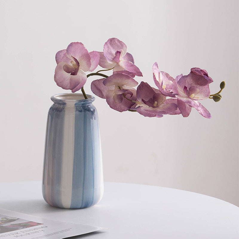 Hand-Painted Blue Ceramic Vase