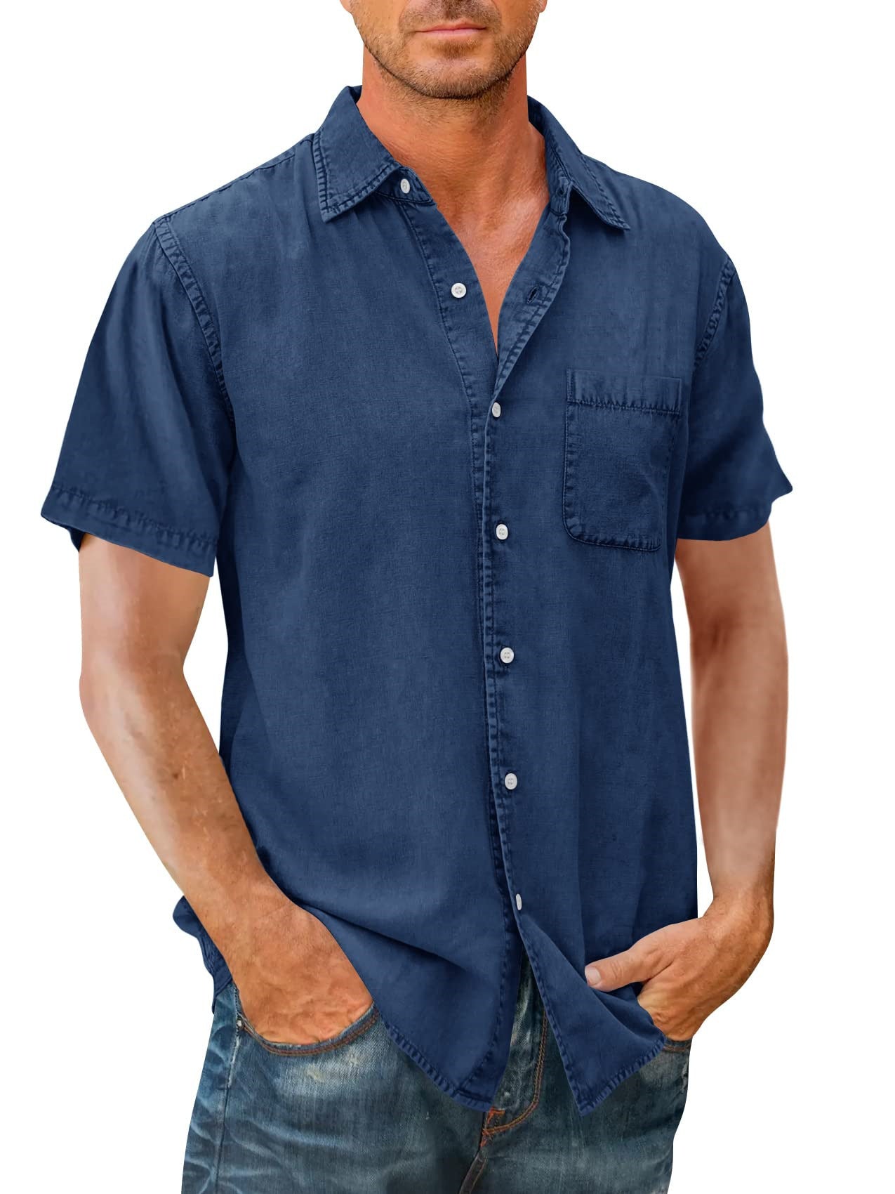 Men's Polo Solid Pocket Shirt