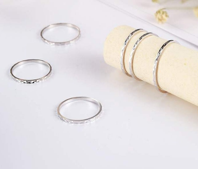 S925 Silver Simple Girl Ring