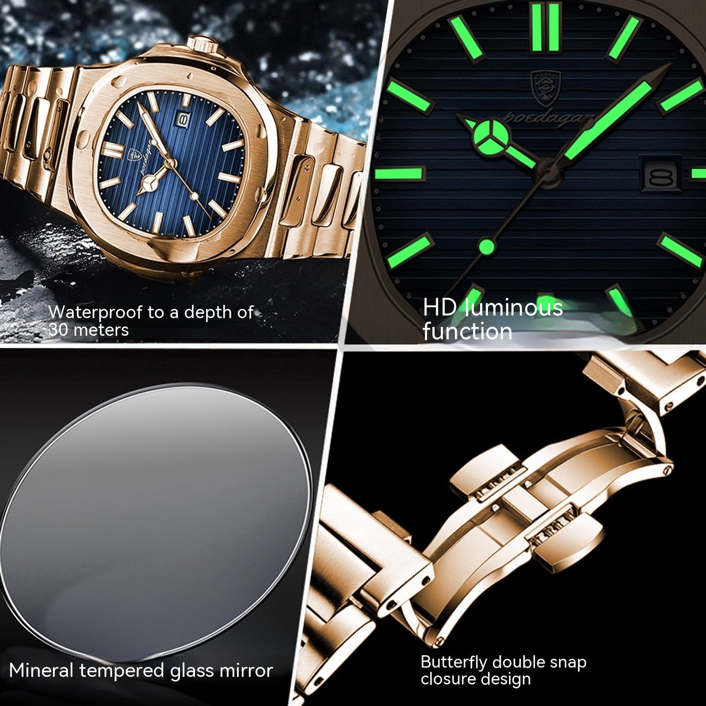 Ultra-thin Luxury Waterproof Quartz