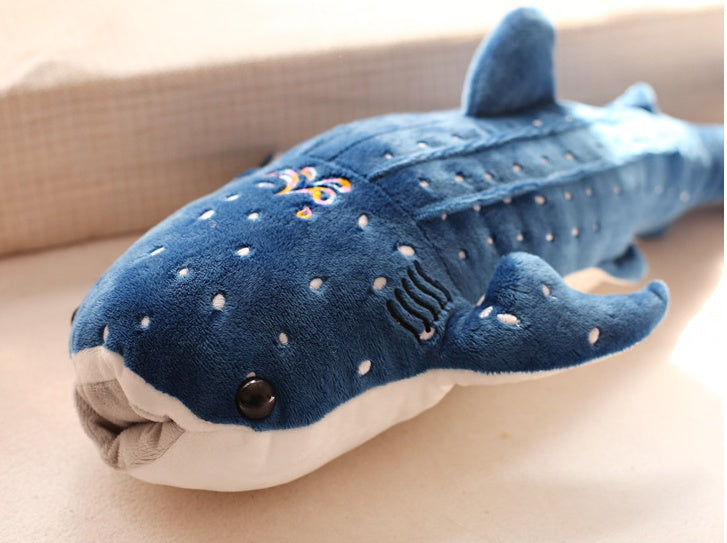 Cartoon blue whale child pillow
