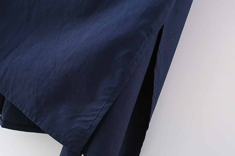 Solid Color Bat Sleeve Dress