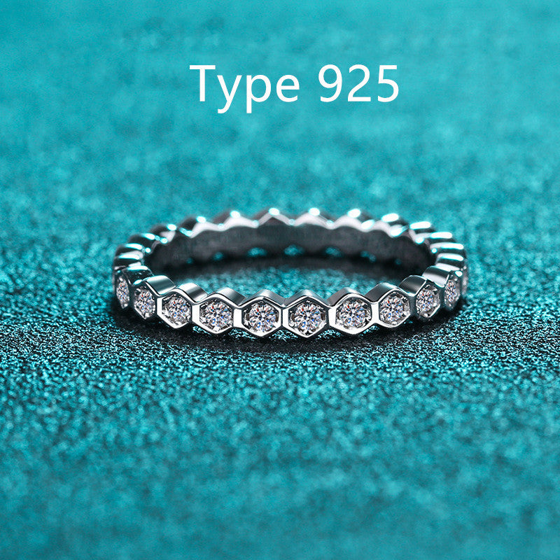 S925 Silver Diamond Wedding Ring