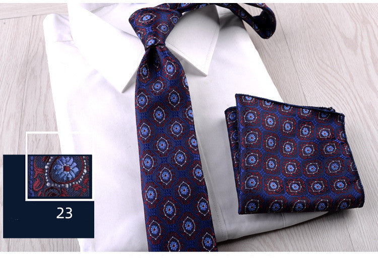 Business Formal Wear Tie and Pocket Square Set