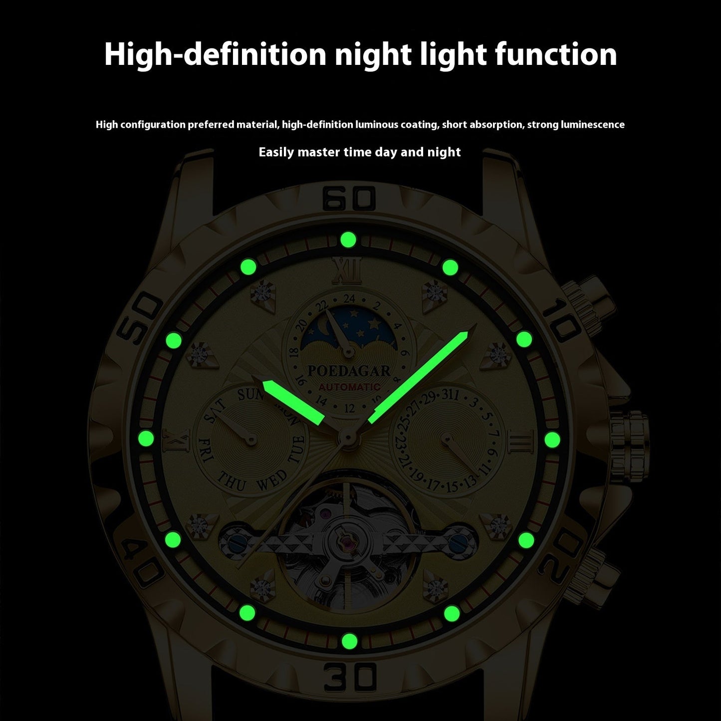 Men’s Luxury Waterproof Mechanical Multifunction Watch