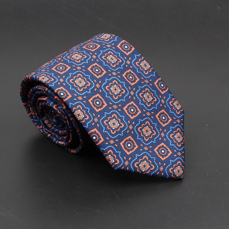 Super Soft Bohemian Silk Tie Men’s Fashion 75mm Necktie