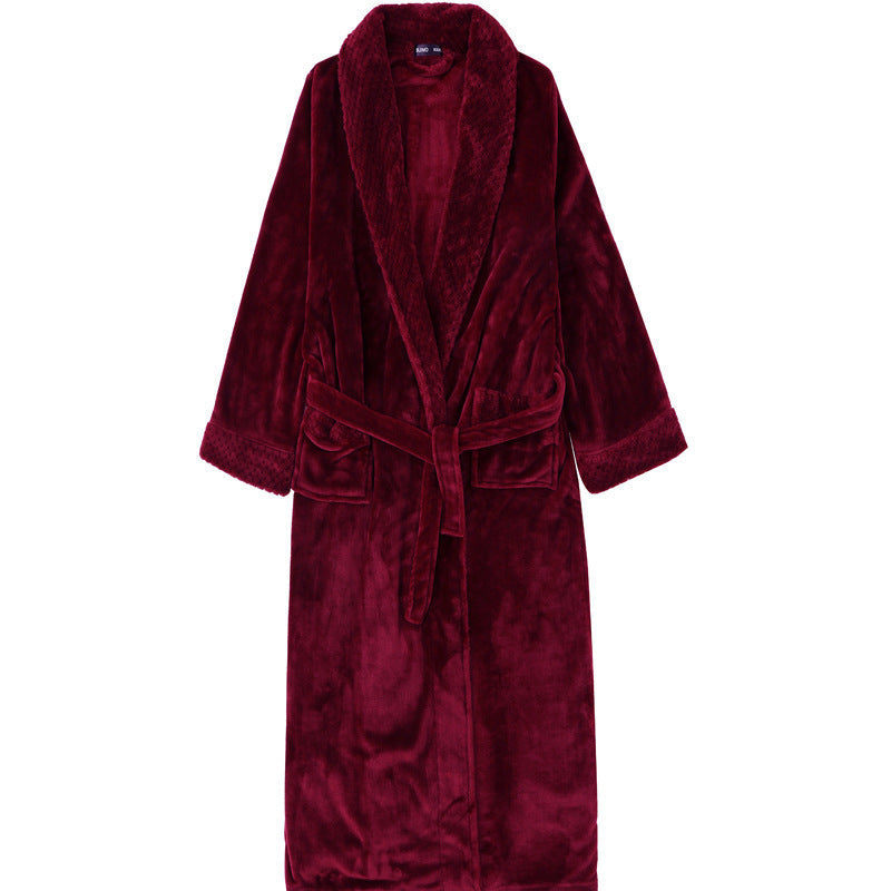 Thick Flannel Fashion Bathrobe