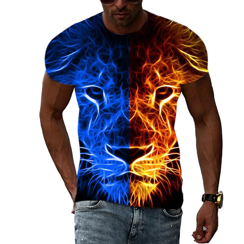 Men's Mesh Cartoon Anime T-shirt