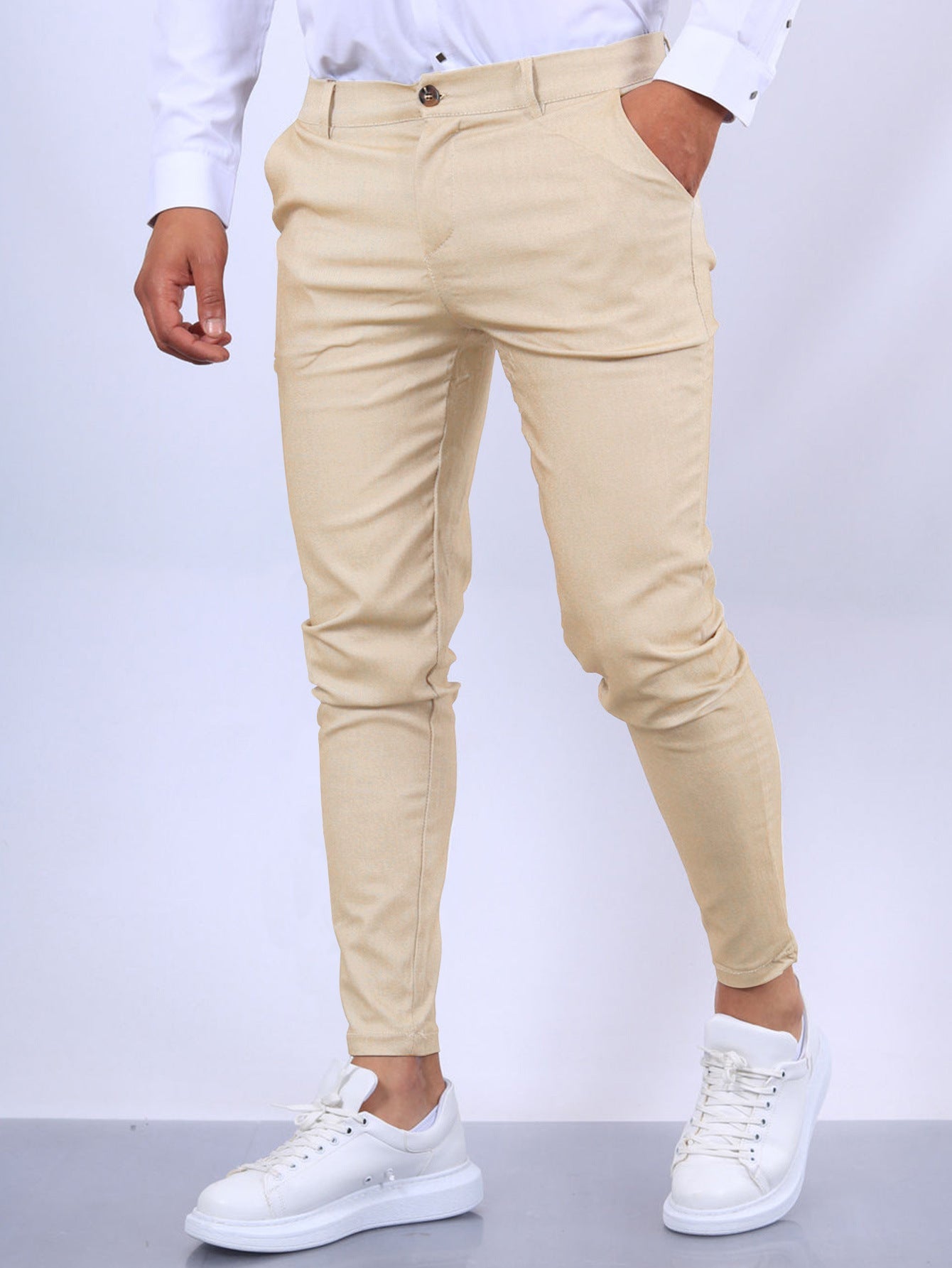 Men’s Slim Button Office Pants