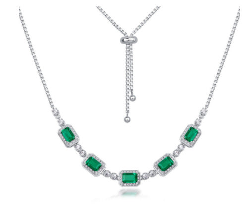 S925 Silver Emerald Fashion Bracelet