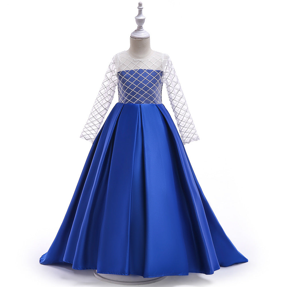 Girls’ Mesh Long Sleeve Dress