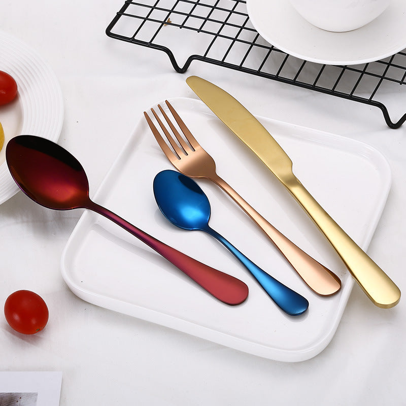 Luxury Black Gold Cutlery Set
