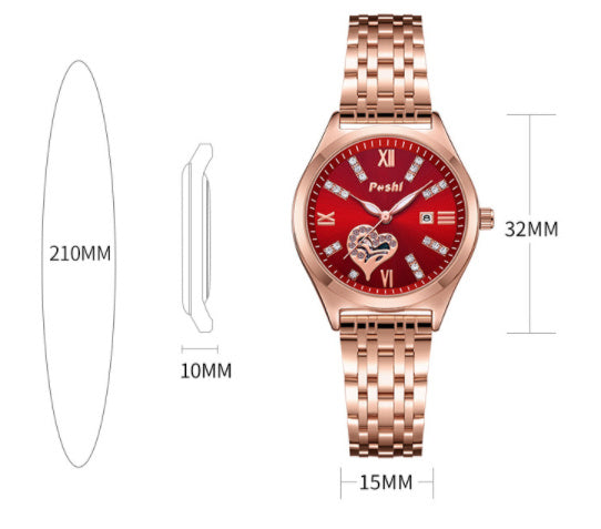 Women’s Waterproof Luminous Calendar Watch