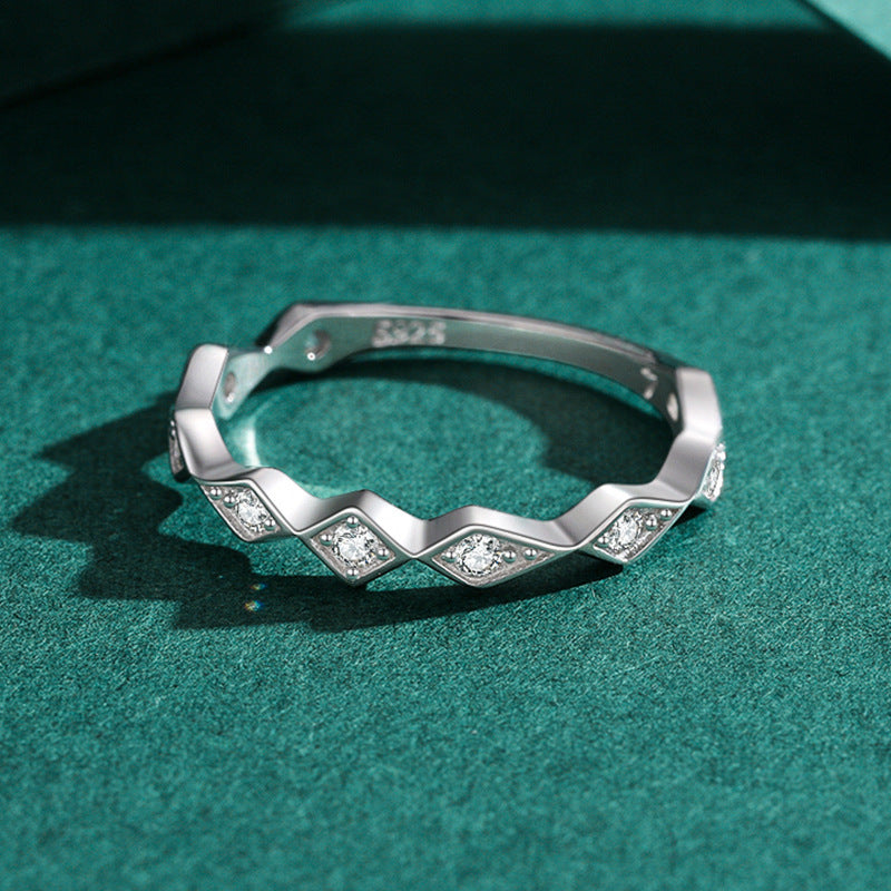 S925 Silver Simple Geometric Ring
