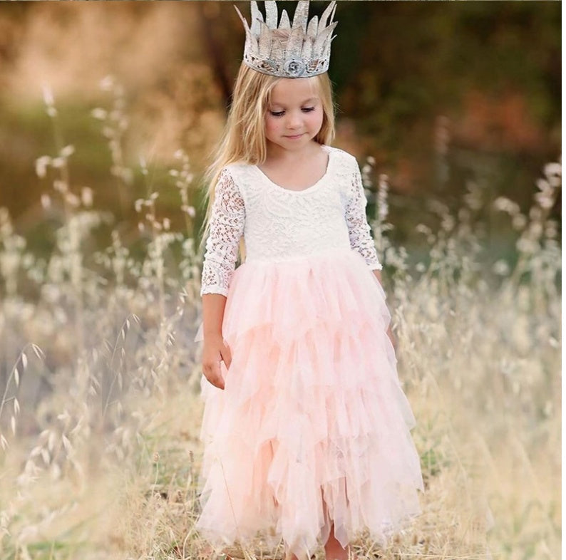 Autumn Lace Princess Dress Girls