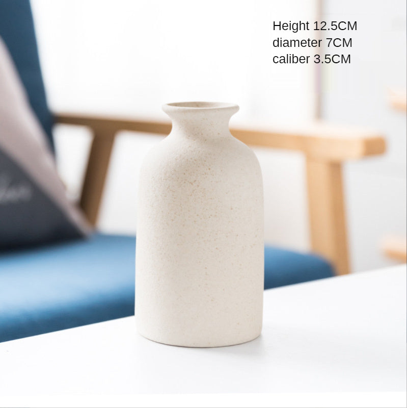 Retro Frosted Ceramic Vase