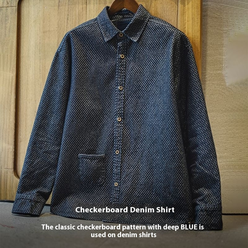 Retro American Plaid Denim Jacket