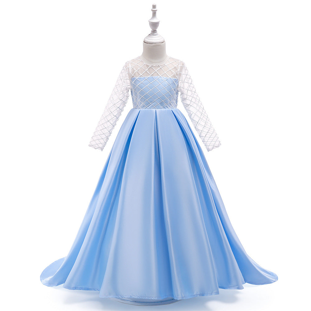 Girls’ Mesh Long Sleeve Dress